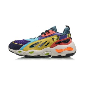 Paris Fashion Week Show "Butterfly" LITE LI-NING Men's Fashionable Casual Sneakers - Yellow/Purple/White